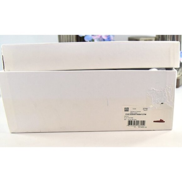 Chloe Terracotta Brown Leather Kacey Woven Flat Mules Slides Sz 37 NIB - Picture 11 of 11